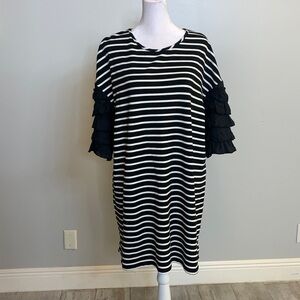 [ZACRO] Black/White Striped Dress - Size Medium